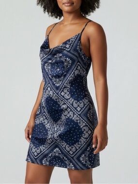 Cider blue bandana dress new nwt size small